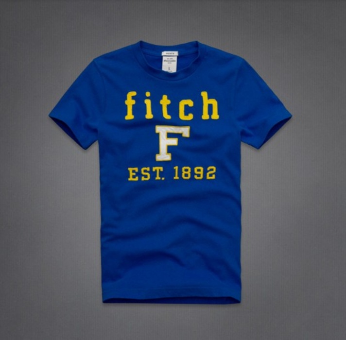 Abercrombie Fitch Hombres De Cuello Redondo Corto Remera AF5232